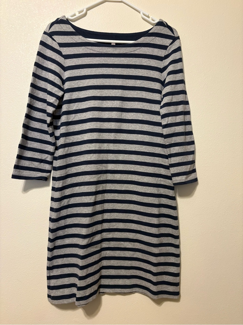 GAP Navy and Light Gray Striped Midi Dress